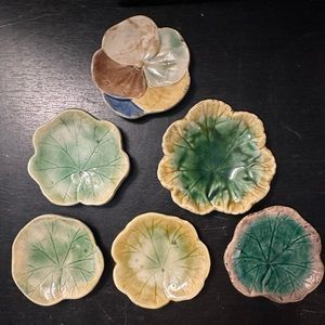 Antique Etruscan Majolica Butter Pats GSH